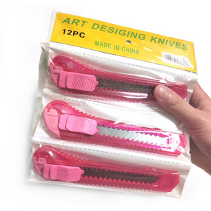 Wholesale Steel Office Stationery Multi-Color Snap off Blade Retractable <b>Cutter</b> Knife for Paper Cutting and DIY Craft - Product Image 3