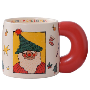 Christmas New Year Gift Ceramic Heat-Resisting American Style Coffee <b>Cup</b> <b>Set</b> Office Mug Souvenir Practical Gift - Product Image 5