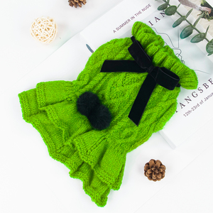 Suéter <span class=keywords><strong>para</strong></span> Perro de Lana y Algodón Suave, con Estampado Invernal y Lazo, Ecológico, <span class=keywords><strong>para</strong></span> Teddy y Bichón Frisé - Product Image 3