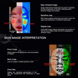 Factory Wholesale AI Intelligent Skin <strong>Analysis</strong> 8 Spectrum Digital Analyzer Face <strong>Analysis</strong> Machine Facial Scanner Analyzer - Product Image 2