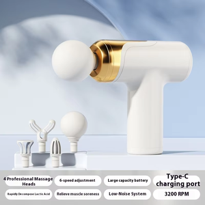 2025 phong cách mới cơ thể sâu cơ bắp & mô Bộ gõ massage súng với <span class=keywords><strong>5</strong></span> đầu massage kiểm soát tốc độ & chức năng âm nhạc - Product Image 2