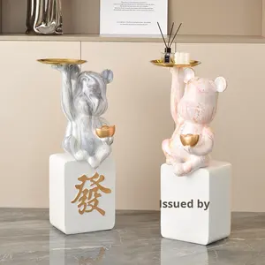 Oso Violento de Resina para Decoración de Suelo, Grande, para Recepción, Sala de Estar, Hogar, Regalo de Inauguración, Obsequio de Bienvenida, Atrae <span class=keywords><strong>la</strong></span> Riqueza y <span class=keywords><strong>la</strong></span> Buena Fortuna - Product Image 3