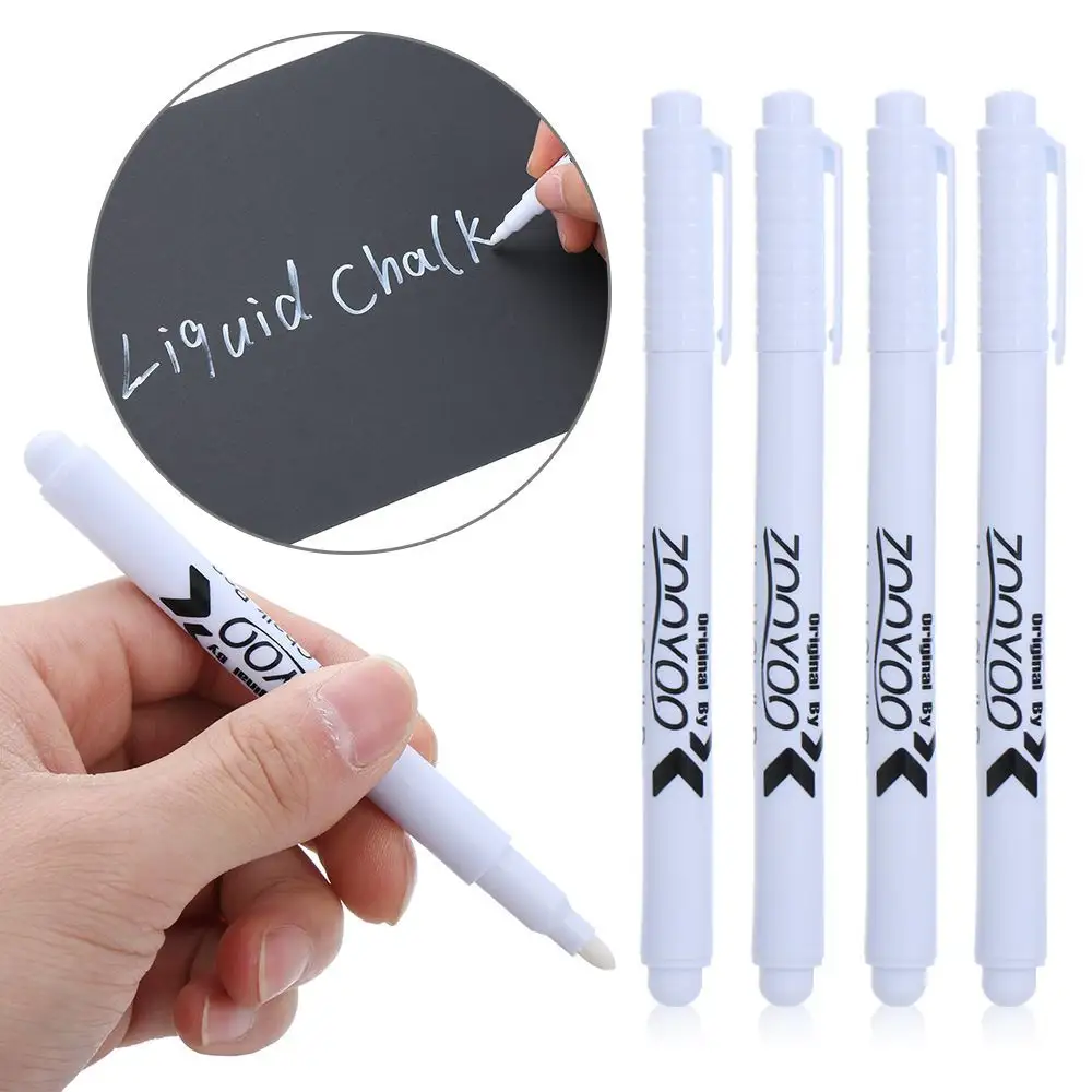 1/2/3/4Pcs Weißer flüssiger Kreide stift Marker Glasfenster Tafel aufkleber Flüssiger Tinten stift Wird auf dem weißen Stift des Tafel fensters verwendet