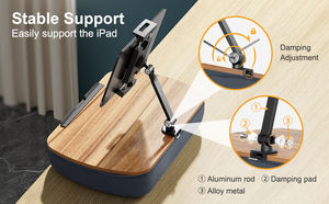 Support d'ordinateur portable Portable de bureau de tour en bois pour le <span class=keywords><strong>plateau</strong></span> multifonctionnel de tour de canapé de <span class=keywords><strong>lit</strong></span> pour le support de livre de lecture - Product Image 6