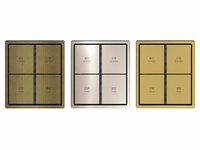 Interrupteur mural intelligent KNX 4 boutons 4 commandes, construction métallique, indice de protection IP20, télécommande pour bâtiments intelligents et domotique