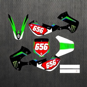 Vente en gros de pièces de moto <span class=keywords><strong>TZ100</strong></span>, machine de fabrication d'autocollants pour moto, film laser pour moto, autocollants Werpro pour KAWASAKI KX65 - Product Image 3