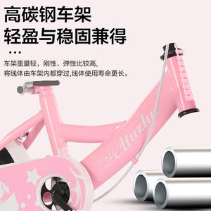 Bicicleta Infantil Atuzhu de 12 Pulgadas Rosa con Canasta y Ruedas de Entrenamiento para Niñas de 2 a 4 Años - Product Image 3