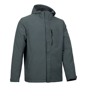 High Quality Custom Casual Men's Winter <strong>Jackets</strong> <strong>Grey</strong> Soft Shell Fleece Hood Thick Zip <strong>Waterproof</strong> Breathable Outdoor Wholesale - Product Image 6