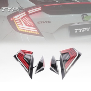 ไฟท้าย LED แบบใหม่ Glistuning Boomerang พร้อมเอฟเฟกต์เคลื่อนไหว สำหรับรถยนต์ Honda Civic ปี 2016-2021 รุ่น Hatchback และ Sedan - Product Image 1