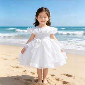 Abito da Cerimonia per Bambina con <span class=keywords><strong>Paillettes</strong></span> e Tulle, <span class=keywords><strong>Vestito</strong></span> da Battesimo, Abito da Damigella per Matrimonio, <span class=keywords><strong>Vestito</strong></span> da Principessa - Product Image 2