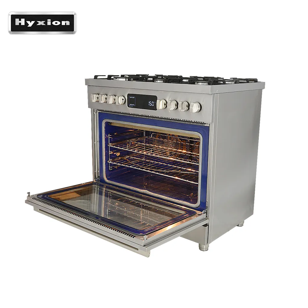 Hyxion Oven 40L Rumah, Panci Masak Timer Gas Layar Besar LED