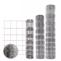 Fil de fer galvanisé haute résistance pour clôture agricole, technique de tissage plat, pliable pour l'élevage (moutons, chèvres, cerfs) et l'utilisation en pâturage