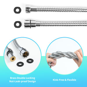 Manguera de Ducha Flexible Corrugada de Acero Inoxidable 304 YITE, Conectores Flexibles de Plomería, Presión Máxima de 400 psi para Calentador de Agua Caliente de Hotel - Product Image 2