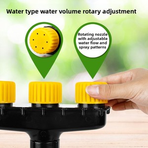 Buse de pulvérisation multi-têtes OEM S-13, directement de l'usine, pour l'arrosage des légumes et des jardins, tête d'arrosage pour fleurs en noir/jaune - Product Image 4