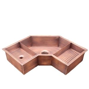 Three Bowls <strong>Copper</strong> Farmhouse Kitchen <strong>Sink</strong> Elegant and Durable Design - Product Image 1