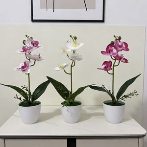 Orchidée Phalaenopsis Artificielle Paulon, 31 cm de haut, pot rond, décoration intérieure, plante en plastique, bonsaï, décoration de la maison - Product Image 3