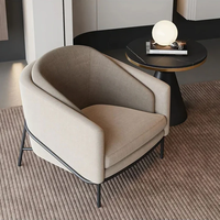 Moderner Holz-Lobby-Sessel für Hotels, Café-Möbel, Lounge-Stuhl, Luxuriöses Einzelsofa, Elegantes Sofa für Zuhause, Büro und Schlafzimmer