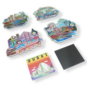 Nuevo Imán de Refrigerador con Diseño en Relieve UV y Lámina de Aluminio Plateada para Souvenirs - Product Image 4