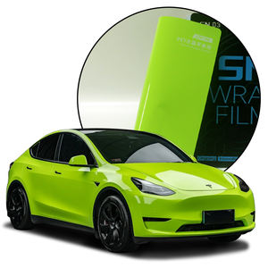 Film adhésif pour véhicule, brillant, vert avocat, changement de couleur de voiture, film vinyle - Product Image 1