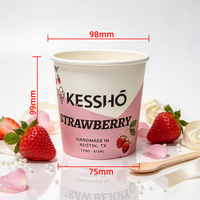 Gobelets en papier jetables à paroi simple de 16 oz (500 ml) avec couvercles de 98 mm, revêtement PE de qualité alimentaire, contenants étanches pour boissons froides
