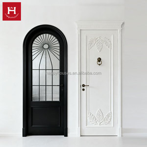 Hạnh Phúc Nhà Nhà Máy Bán Buôn Châu Âu Rắn Gỗ Tấm Cửa Phổ Biến Phòng Ngủ Nội Thất Gỗ Cửa Cho Nhà Nội Thất Cửa Gỗ - Product Image 1