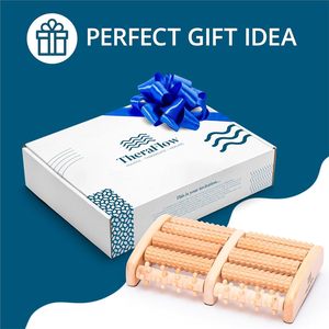 Masseur de pieds TheraFlow avec fonction musicale pour le soulagement de la neuropathie et de la fasciite plantaire, coffret cadeau comprenant un tableau de réflexologie (femmes et hommes) - Product Image 2