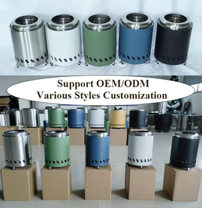 Serbest Duran Paslanmaz Çelik Odun Sobası Açık Hava Kamp Izgarası Dumansız Ateş Çukuru Veranda Ev Kullanımı İçin - Product Image 3