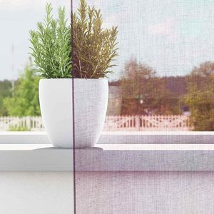 W2B VidaXL viola tende Voile con anelli 2 pz 55.1x96.5" - Product Image 1