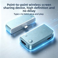 Adaptador Inalámbrico HD con Núcleo de Cobre para Duplicación de Pantalla TX RX Tipo C para Teléfono Android, PC, TV, Proyector, Reuniones