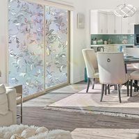 Matte Sichtschutz-Glasfolie für Zuhause, Statisch Haftende Klebefreie PVC-Lichtdurchlässige Undurchsichtige Fensterfolie für Badezimmer Balkon