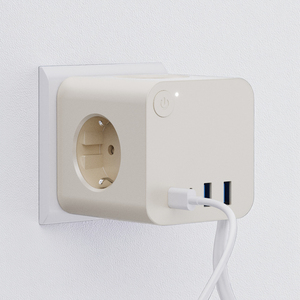 ปลั๊กไฟอัจฉริยะ Smart Home 16A รุ่น Cube พร้อมพอร์ต USB-A 2 ช่อง, พอร์ต TYPE-C 2 ช่อง, สายยาว 1.4 เมตร, รองรับการชาร์จเร็ว PD25W, ปลั๊กอเนกประสงค์, กระแสไฟ 16A, ได้รับการรับรองมาตรฐาน KC และ CE - Product Image 1