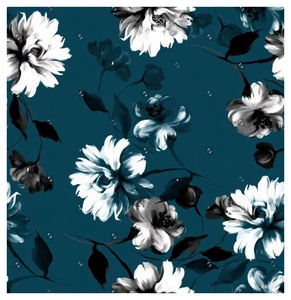 Vente directe des fabricants, tissus en crêpe Koshibo 100% polyester imprimés numériquement avec des motifs floraux pour robes de femmes - Product Image 1