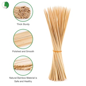 Palitos de Bambú Redondos para Comida, 6 Pies (1.8 m), Palitos de Bambú de 4 Pies (1.2 m), Palitos de Bambú de 2 Vías para <span class=keywords><strong>Kebab</strong></span>, 5 mm - Product Image 1