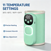 Chauffe-biberon sans fil à température réglable, portable et rechargeable pour poussette