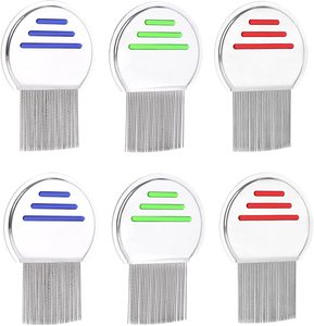 Professional Stainless Steel Reusable Metal Head lice Nit Removal Lice Comb with Spiral Grooves