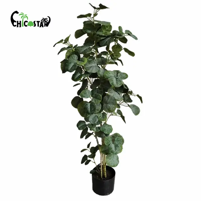 De interior al aire libre de la decoración simulada Evergreen dinero árbol planta maceta/Artificial dinero planta árbol de bonsai