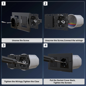 MVAVA Panel de Vidrio de Cableado Rápido 1/2/3/4 Gang, Botón de Reinicio Automático, Wifi, Tuya Zigbee, Interruptor de Pared Inteligente con Luz Táctil - Product Image 5