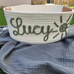 Giysi sepetleri için 2018 bebek çamaşır Tycom pamuk halat sepeti dokuma bebek çamaşır sepeti