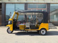 Tricycle cargo à essence 200cc confortable à carrosserie ouverte avec auvent, 3 roues, pour utilisation professionnelle comme taxi