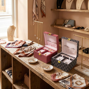 Estuche Organizador de Joyería de PU con Logotipo Personalizado al por Mayor, Caja de Joyería de Cuero de Lujo para el Hogar - Product Image 3