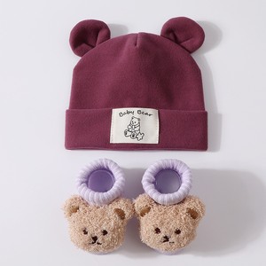 0-12 Ay Bebek Nefes Alabilen İlkbahar Sonbahar Sevimli Erkek Bebek Kız Bebek Şapka Çorap Kırmızı <span class=keywords><strong>Set</strong></span> - Product Image 4