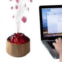 Diffuseur d'arômes en bois foncé, humidificateur, lumière LED 7 couleurs, fonctionnement à un bouton, diffuseur d'huiles essentielles