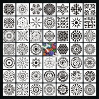 Pochoir Mandala Réutilisable pour Peinture DIY – Idéal pour Murs, Sols, Carrelages, Meubles en Bois, Toiles, Décoration Artistique et Artisanat