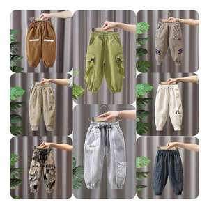 Pantalons <span class=keywords><strong>cargo</strong></span> décontractés pour garçons Printemps et automne Nouveaux grands pantalons pour enfants Pantalons amples pour enfants - Product Image 1