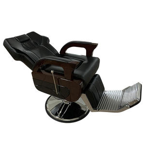 Sillón de Barbería Plegable Rojo Vintage con Bomba Hidráulica Reclinable, Profesional y Moderno para Salón, para Hombres y Escuelas, Precio al por Mayor - Product Image 4