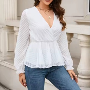 Nouvelle Blouse en Chiffon Unie Tendance pour Femme – Élégante et Décontractée pour l'Été - Product Image 6