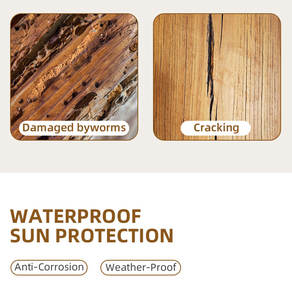 Scellant pour <span class=keywords><strong>bois</strong></span> <span class=keywords><strong>extérieur</strong></span> à base d'eau, acrylique respirant, imperméable, conserve la texture du <span class=keywords><strong>bois</strong></span>, peinture écologique pour meubles - Product Image 2