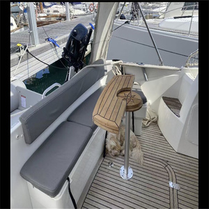 Barrel <b>Folding</b> Teak <b>Table</b> Top 300/610X940mm,11.8/24X37 Inch Star Inlay Marine Boat Yacht TC642 TC642 TC642 - Product Image 4