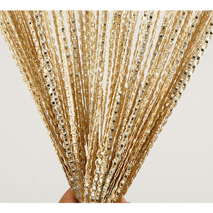 Rideau de porte ficelle à paillettes, diviseur de salle avec perles et <span class=keywords><strong>frange</strong></span> perlée pour décoration de mariage - Product Image 1