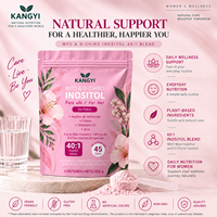 Poudre de Myo-Inositol et D-Chiro-Inositol pour Femmes, Mélange 40:1, 225g, Folate, 5 MTHF, Vitamine D3, Zinc, Inuline de Chicorée, Végétalien, Sans OGM